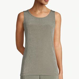 Chico's Reversible Tank in Vetiver--Shimmery!